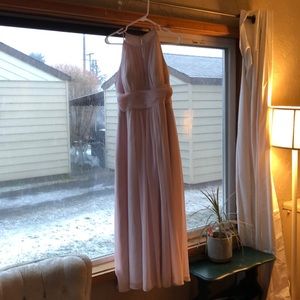 Blush pink bridesmaids dress